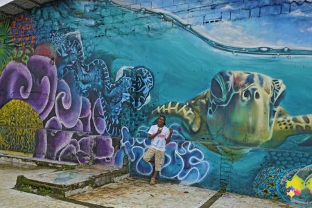 Mural pintado en el barrio Nayita en el proyecto Pintando de Esperanza a Buenaventura, gana premio en México
