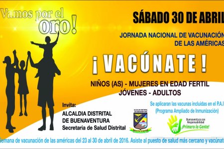 En la semana de vacunación de Las Américas la meta en Colombia será vacunar 372 mil menores de 6 a&ntilde;os