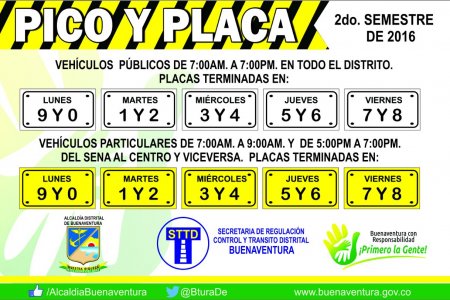 Así quedó el pico y placa para el segundo semestre del a&ntilde;o, esta semana es pedagógica