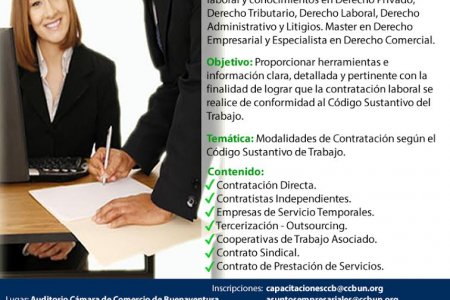 Conferencia - taller sobre modalidades de contratación bajo la normatividad del Código Sustantivo de Trabajo