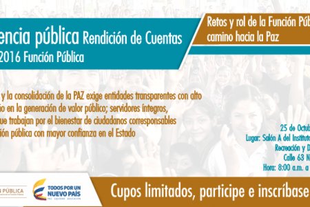 Función Pública rinde cuentas este 25 de octubre