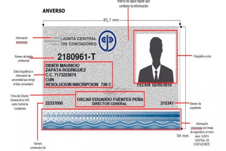 A partir de enero de 2017, cambia el dise&ntilde;o de la Tarjeta Profesional de Contador Público