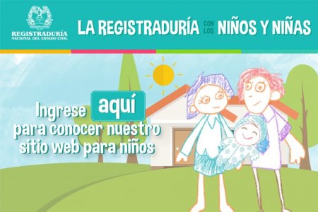 Desde ahora el portal web de la Registraduría Nacional tiene un nuevo espacio para los menores colombianos