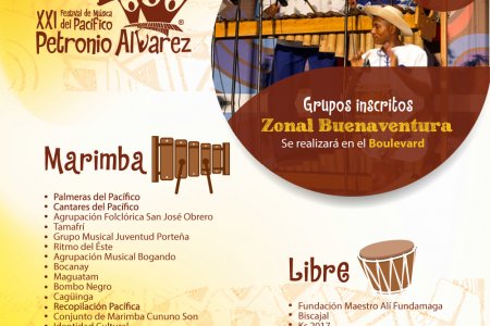 En el Boulevard de Buenaventura, se realizará el Zonal  clasificatorio al XXI Festival de Música del Pacífico Petronio Álvarez