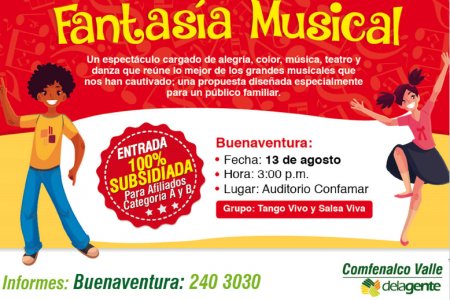 “Fantasía Musical”: Un animado espectáculo para la familia