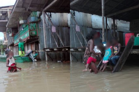 El 95 por ciento de la cabecera municipal de Timbiquí se inundó por creciente del río