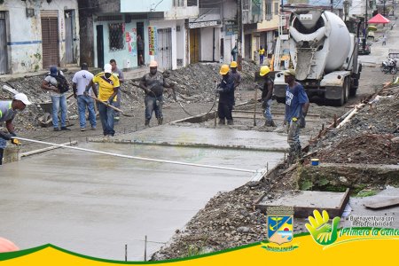 Avanza fundición de losas en la Calle 5 entre la entrada de los barrios El Firme y Trapiche