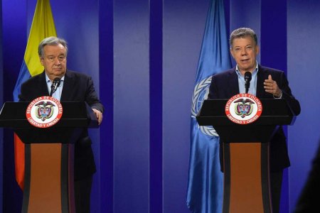 “Quiero afirmar todo el compromiso de las Naciones Unidas en la construcción de la paz de Colombia”: Secretario General ONU