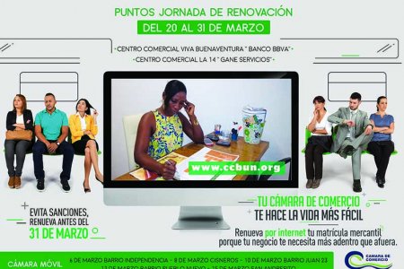 Jornadas descentralizadas para la renovación de la matrícula mercantil