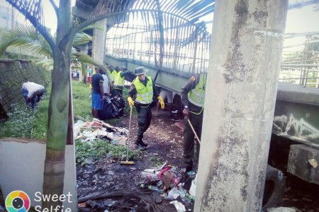Realizaron limpieza en el bulevar de Buenaventura