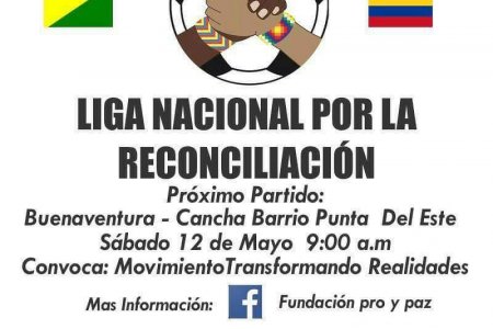 Partido de fútbol en el barrio Punta del Este "Liga Nacional por la Reconciliación y los Derechos Ambientales"