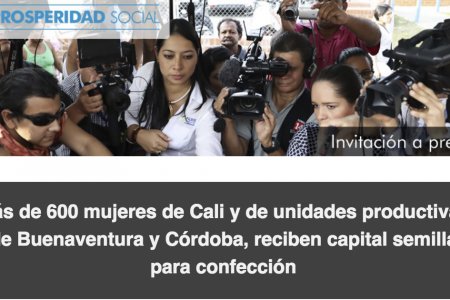 Más de 600 mujeres de Cali y de unidades productivas de Buenaventura y Córdoba, reciben capital semilla para confección