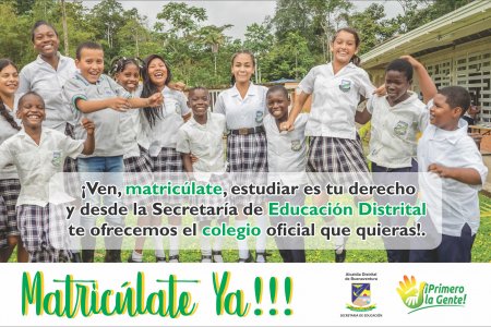 El Gobierno nacional reitera a los padres de familia que se encuentra abierto el proceso de matrículas en colegios públicos del país