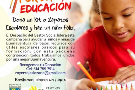 Gestor Social inició campa&ntilde;a para recolectar kits escolares y donarlos a menores de escasos recursos económicos en Buenaventura