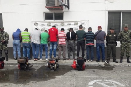 #ValleDelCauca Capturadas 10 personas por minería ilegal en la cuenca del río Tuluá
