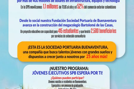 Joven, quieres hacer parte de la Sociedad Portuaria Buenaventura?