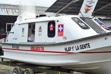 Ya está funcionando la lancha ambulancia y se garantiza la prestación de servicios del Hospital Luis Ablanque de la Plata