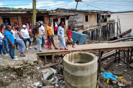 La alcaldesa encargada Maby Viera revisó el avance de obras de infraestructura que se adelantan en el distrito