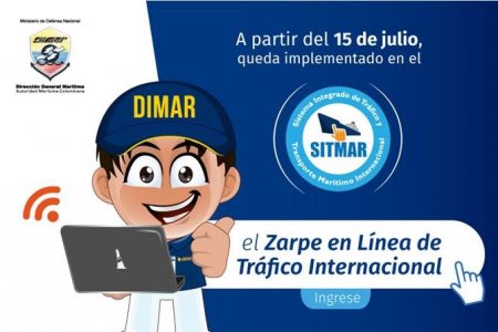 Dimar pone al servicio del gremio marítimo zarpe en línea para tráfico internacional