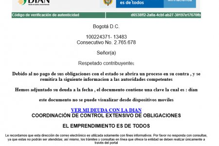 Circulan nuevas versiones de correos electrónicos y oficios fraudulentos a nombre de la DIAN