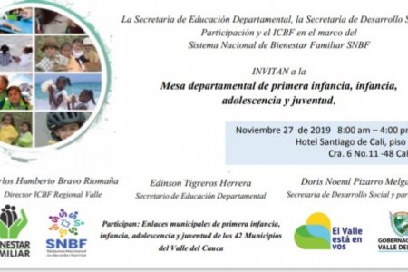 Mesa Departamental de Infancia del Valle propondrá a alcaldes un pacto por los derechos de la niñez
