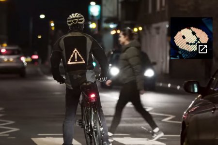 Una chaqueta con Emojis: la idea de Ford para prevenir los accidentes entre ciclistas y conductores