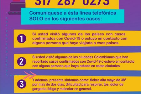 Con 8 nuevos casos confirmados por el Ministerio de Salud, Colombia llega a 65 casos de coronavirus (COVID-19)