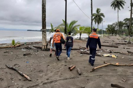 La Dimar y autoridades de Gestión del Riesgo visitaron el corregimiento de Bazán La Bocana para verificar erosión costera