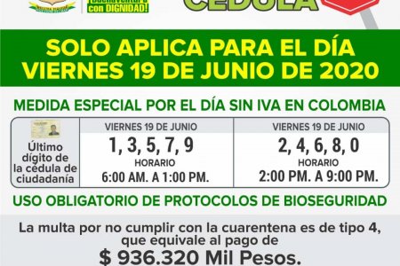 Así quedó el pico y cédula para que bonaverenses se beneficien del día sin IVA