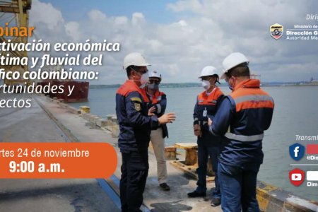 La Dimar llevará a cabo Webinar de Reactivación Económica Marítima y Fluvial en el pacífico colombiano