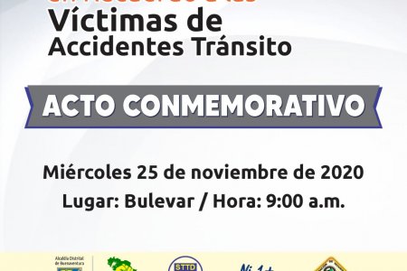 La Alcaldía Distrital de Buenaventura conmemorará el 25 de noviembre el día internacional de las víctimas de accidentes de tránsito
