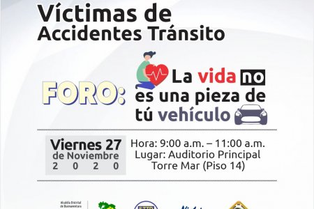 El viernes 27 de noviembre se realizará el foro “La Vida no es una Pieza de tú Vehículo”