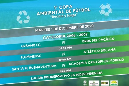 Arrancó la 1a Copa Ambiental de Fútbol “Recicla y Juega” 2020 del EPA Buenaventura