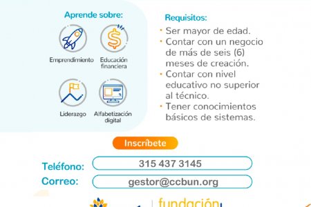Abiertas las inscripciones para el Programa de Emprendimiento y formalización 'Ruta Yarú'