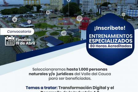 Convocatoria para entrenamientos especializados en transformación digital y transferencia tecnológica de la industria 4.0