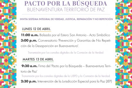 Pacto por la búsqueda de las personas desaparecidas en Buenaventura, anuncia el Sistema Integral de Verdad, Justicia, Reparación y No Repetición