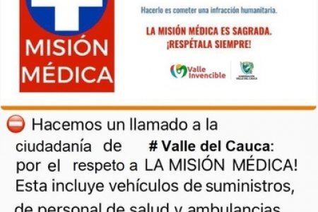 La Gobernación del Valle rechaza infracción contra misión médica en la que murió una bebé en bloqueo en la vía Buenaventura - Loboguerrero - Cali