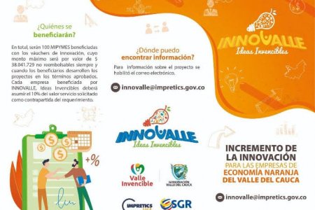 A través de “lnnovalle, Ideas Invencibles” la Gobernación del Valle busca apoyar los negocios de economía naranja en el departamento
