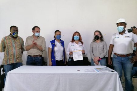 Se firmó acta de inicio para la obra de optimización del sistema de captación en la bocatoma del río Escalerete en Buenaventura