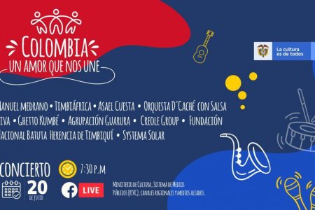 El martes, 20 de julio, los colombianos podrán disfrutar del Gran Concierto Nacional &lsquo;Colombia, un amor que nos une&rsquo;