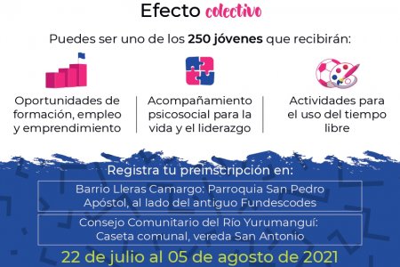 Abren convocatoria de oportunidades para jóvenes del barrio Alberto Lleras Camargo y el Consejo Comunitario Cuenca Río Yurumanguí