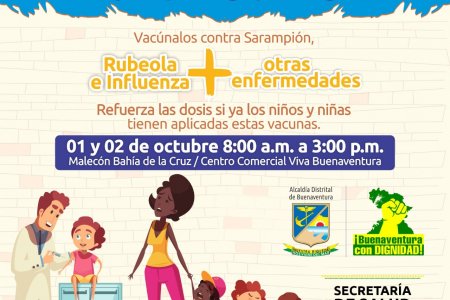 Vacunas contra el Sarampión y Rubéola se seguirán aplicando en Buenaventura