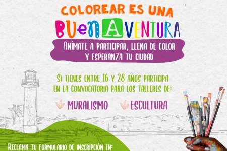 Abiertas inscripciones para participar del programa de formación en muralismo y escultura “Colorear es una BuenAventura”