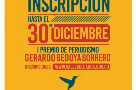 Se amplió el plazo para postulaciones al Premio Vallecaucano de Periodismo &lsquo;Gerardo Bedoya Borrero&rsquo;