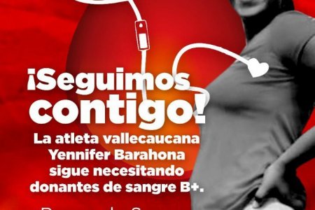 Campaña de donación de sangre B para la atleta Yennifer Barahona