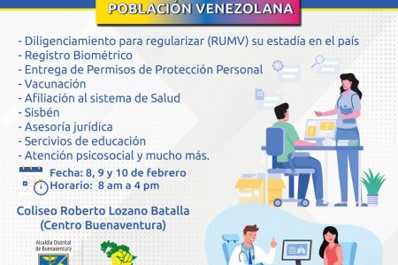 Se realizará jornada de atención a la población venezolana residente en Buenaventura