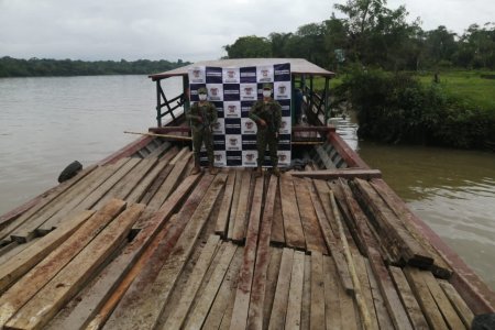 Incautados más de 800 metros cúbicos de madera en el pacífico colombiano