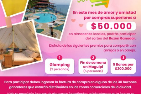 En el mes del Amor y la Amistad, participa por fabulosos premios que entrega la Cámara de Comercio de Buenaventura