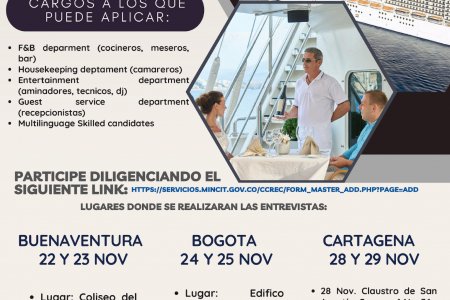 Se encuentra disponible para los bonaverenses el enlace de inscripción para aspirar a trabajar en Cruceros de la Línea MSC Cruises