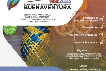 La Cámara de Comercio de Buenaventura, te invita al 1er Encuentro de Emprendimientos Culturales EMPRENDAMOS PAZ Fest 2023
